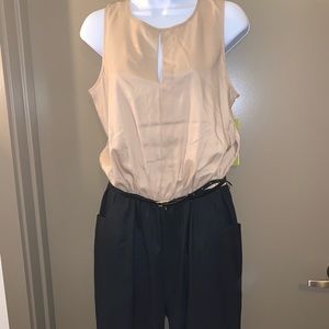 Unique two tone romper